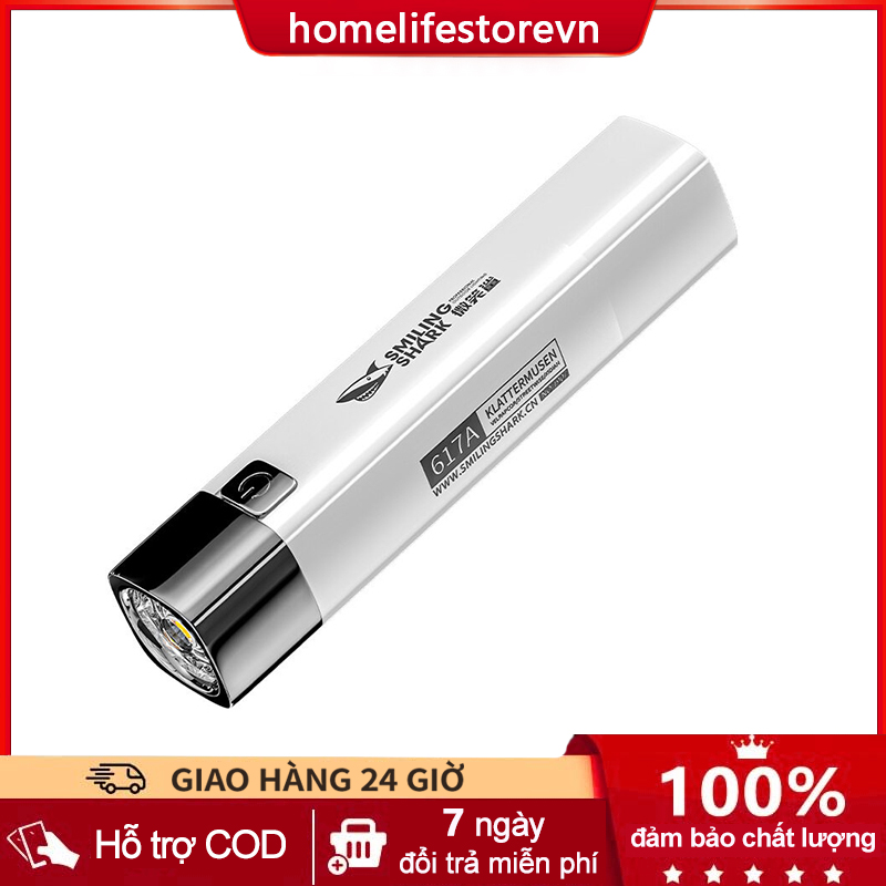 Đèn pin mạnh abs đèn pin nhỏ ngoài trời sạc usb, đèn pin chiếu sáng gia đình cầm tay đi bộ