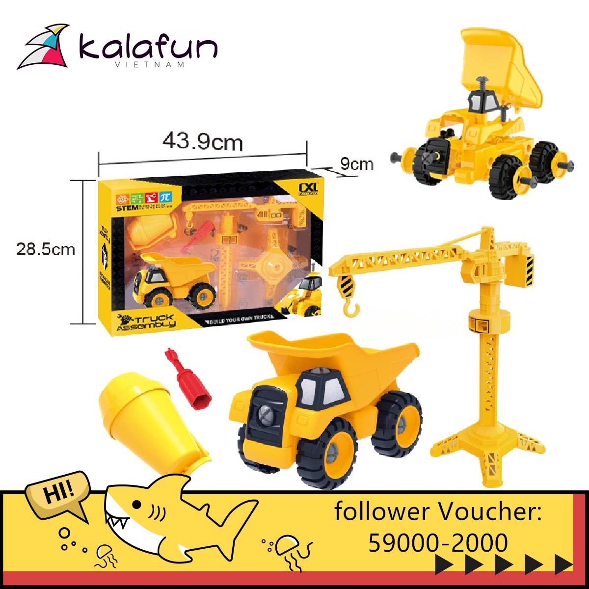 Đồ chơi STEM Xe công trình 2in1 và tháp cẩu hàng CXL200-32C xe cau tre em chơi xe cần cẩu điện cho bé đồ hàng xe đồ chơi xe cần cẩu đồ xe xe cẩu xe cẩu điện cho bé đồ chơi trẻ em đồ choi trẻ em đồ chơi xe cẩu đồ chơi xe