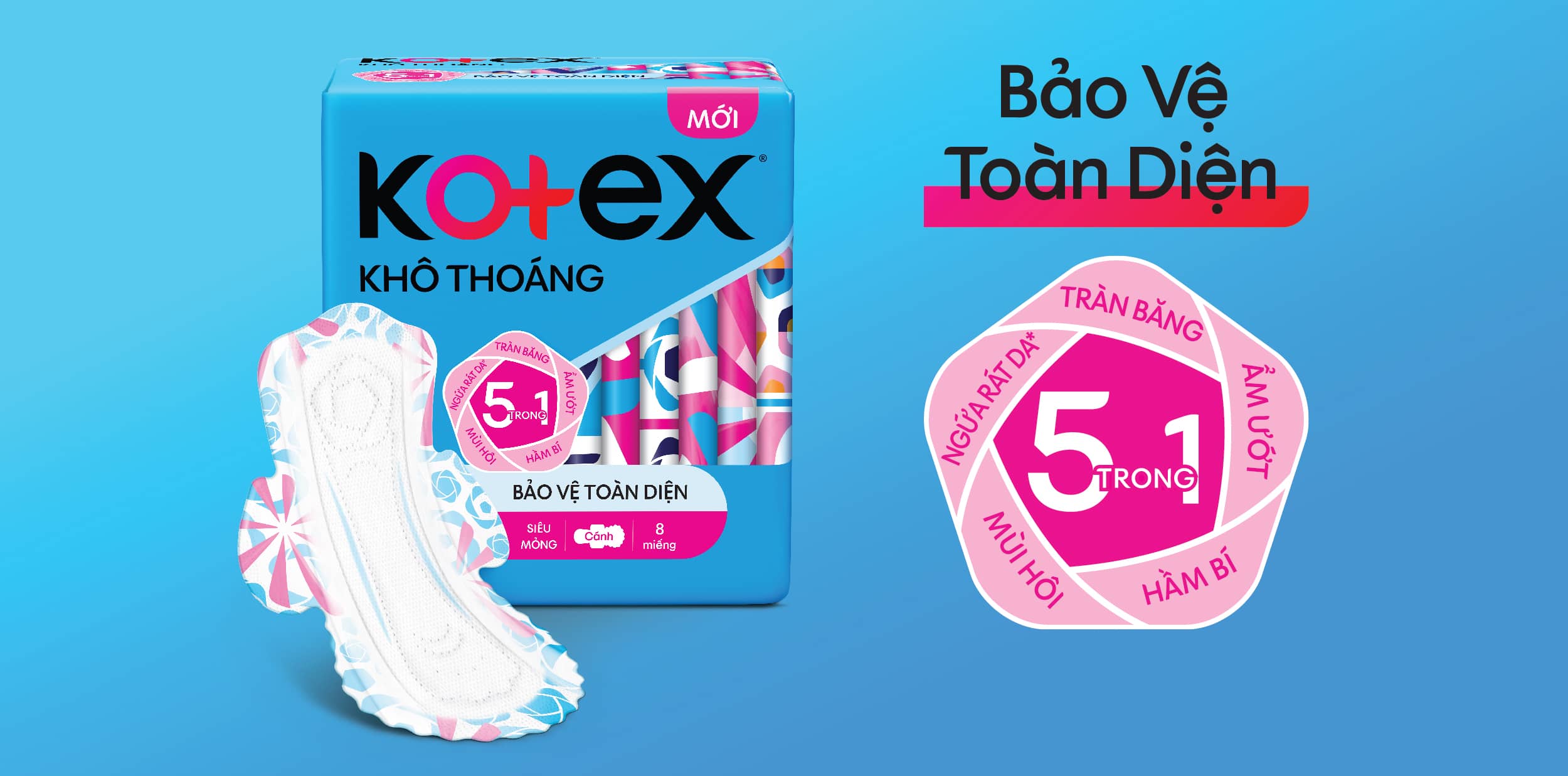 Băng vệ sinh Kotex siêu mỏng có cánh 8 miếng