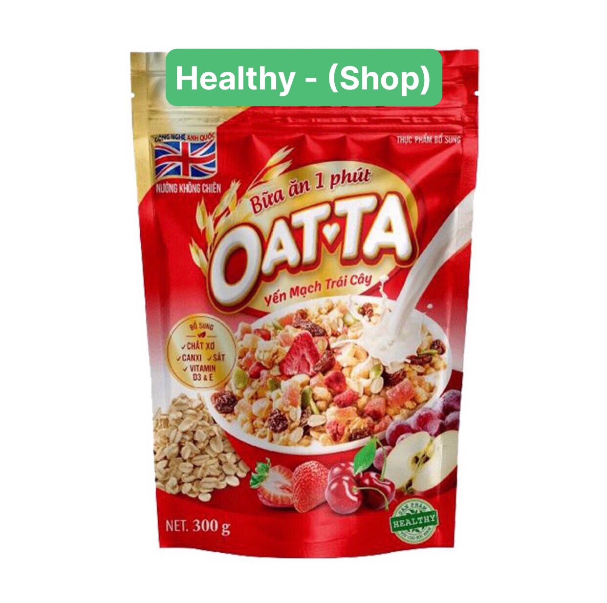 Bánh Ăn Sáng Y.Mạch Oatta Trái Cây 300gr