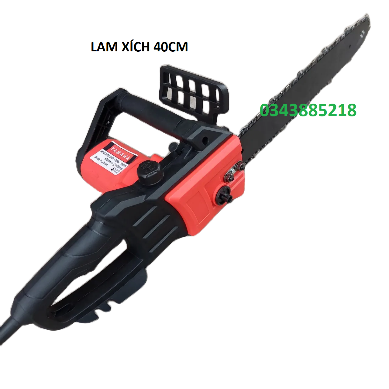 Máy cưa xích điện yamaha 3000w lam 40cm cưa khỏe bảo hành 12 tháng,máy cưa mini