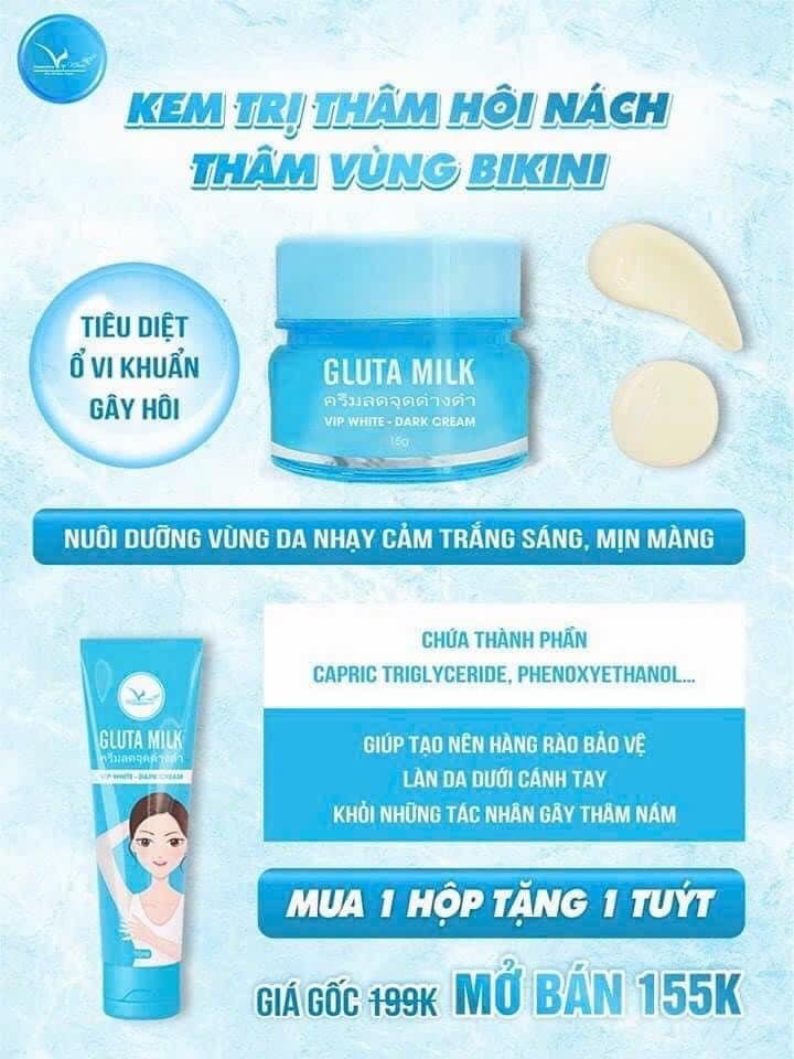 Kem Giảm Thâm Hôi Nách Gluta Milk