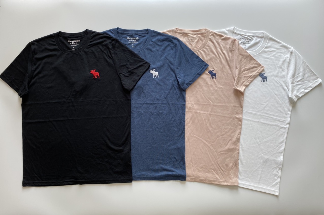 Áo thun Nam Abercrombie thêu logo lớn Big size