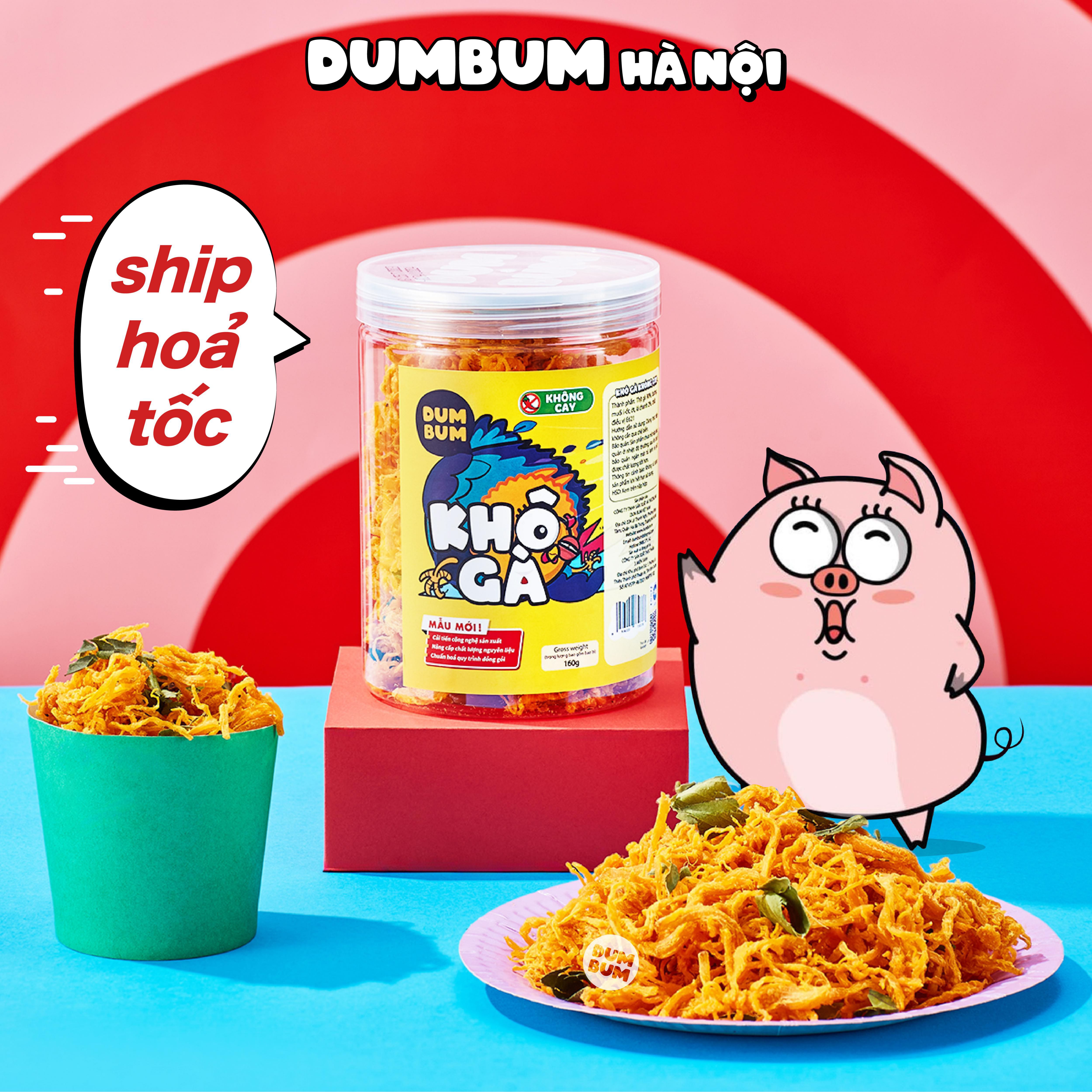 Khô gà lá chanh không cay 160g DumBum đồ ăn vặt Hà Nội