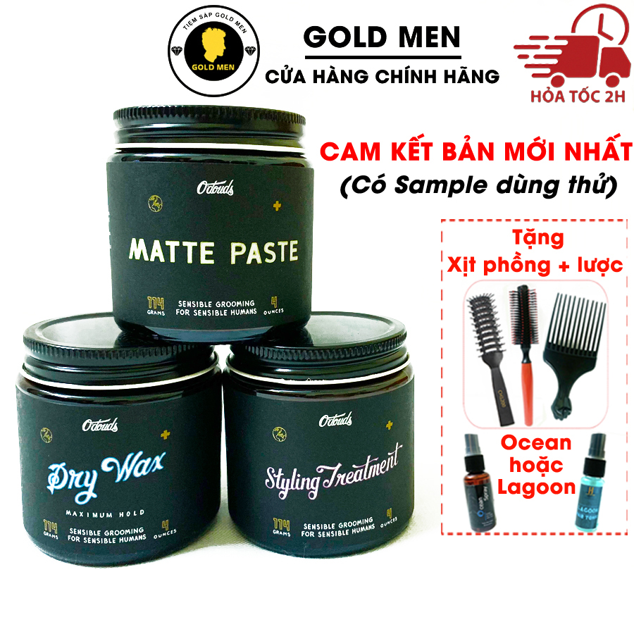 Sáp vuốt tóc O'douds Matte Paste, Dry Wax, Styling Treatment + Tặng quà