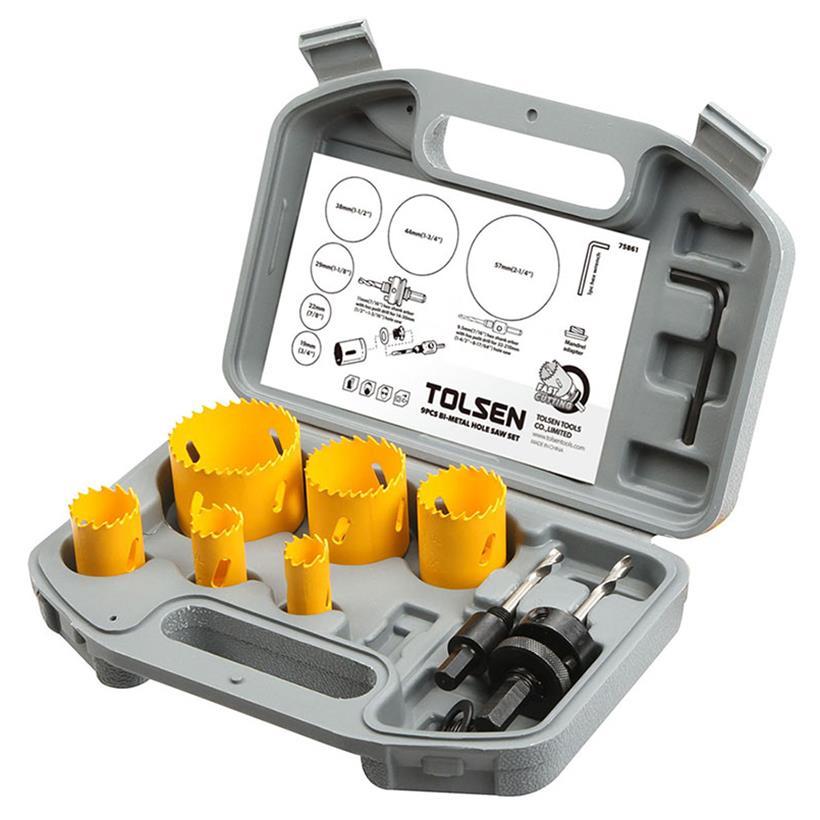 Bộ 9 vòng khoét lỗ sắt tolsen 75861- 3/4",7/8",1-1/8",1-1/2",1-3/4",2-1/4"