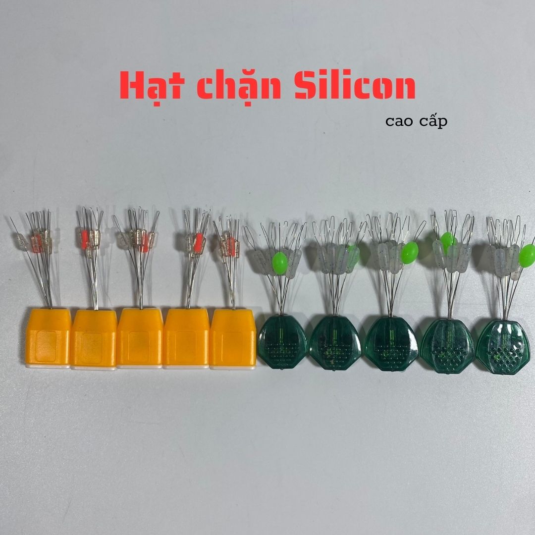 Hạt chặn phao săn hàng, hạt chặn phao Silicon tàng hình trong suốt cao cấp chuyên làm trục câu đài