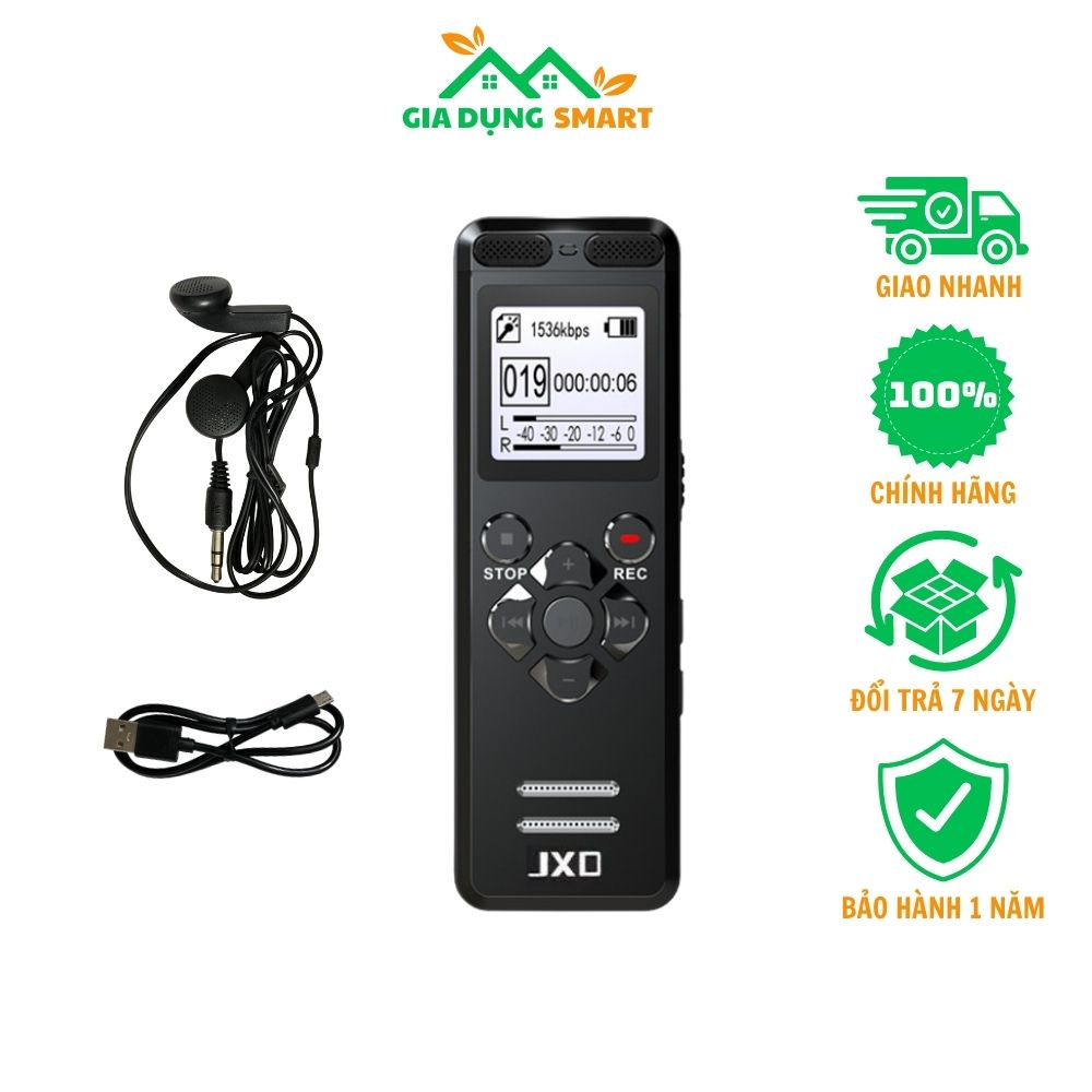 Máy Ghi Âm mini JXD 750i dung lượng 8GB và 16GB ghi âm liên tục lên đến 715 giờ hỗ trợ khe cắm thẻ nhớ 32GB. Thu âm được từ khoảng cách xa .Máy ghi âm chuyên nghiệp máy ghi âm Mini giấu kín.Giá Tốt .Bảo hành 12th