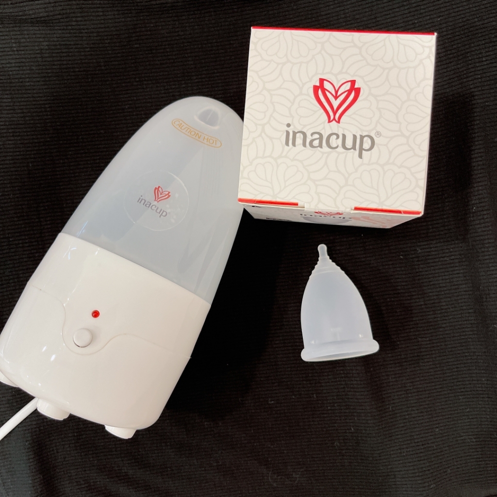 Combo cốc nguyệt san và máy tiệt trùng inacup giúp chị em vượt qua kỳ rụng dâu