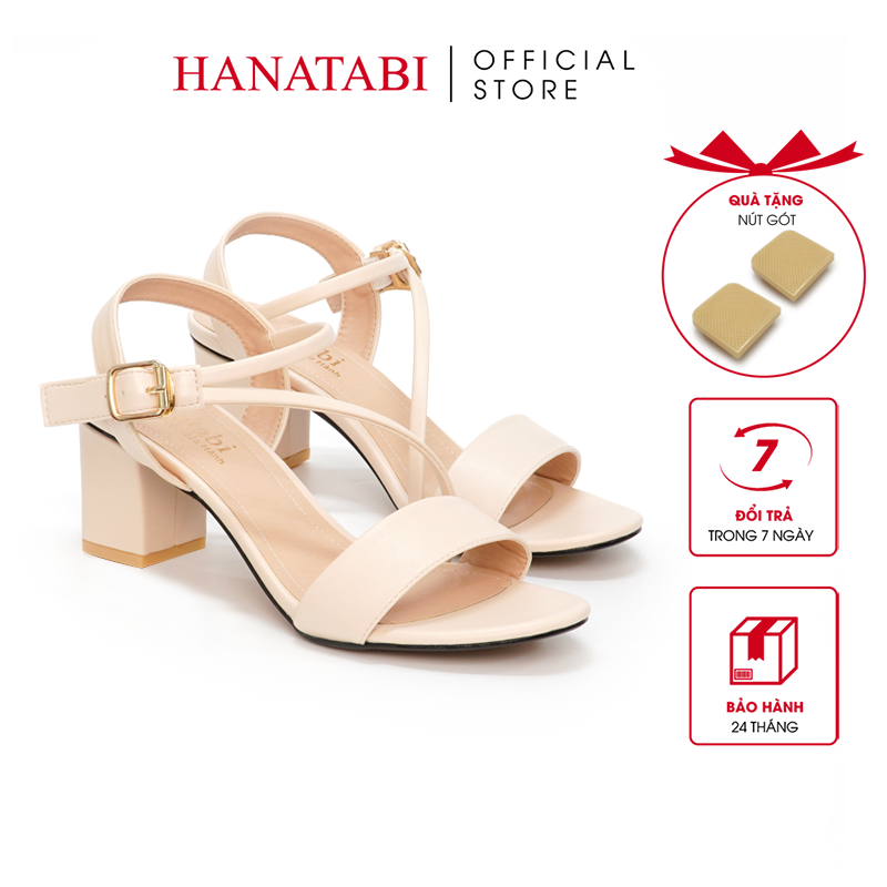 Hanatabi women s sandals with cross straps and buckle 5cm high heels 5cm
