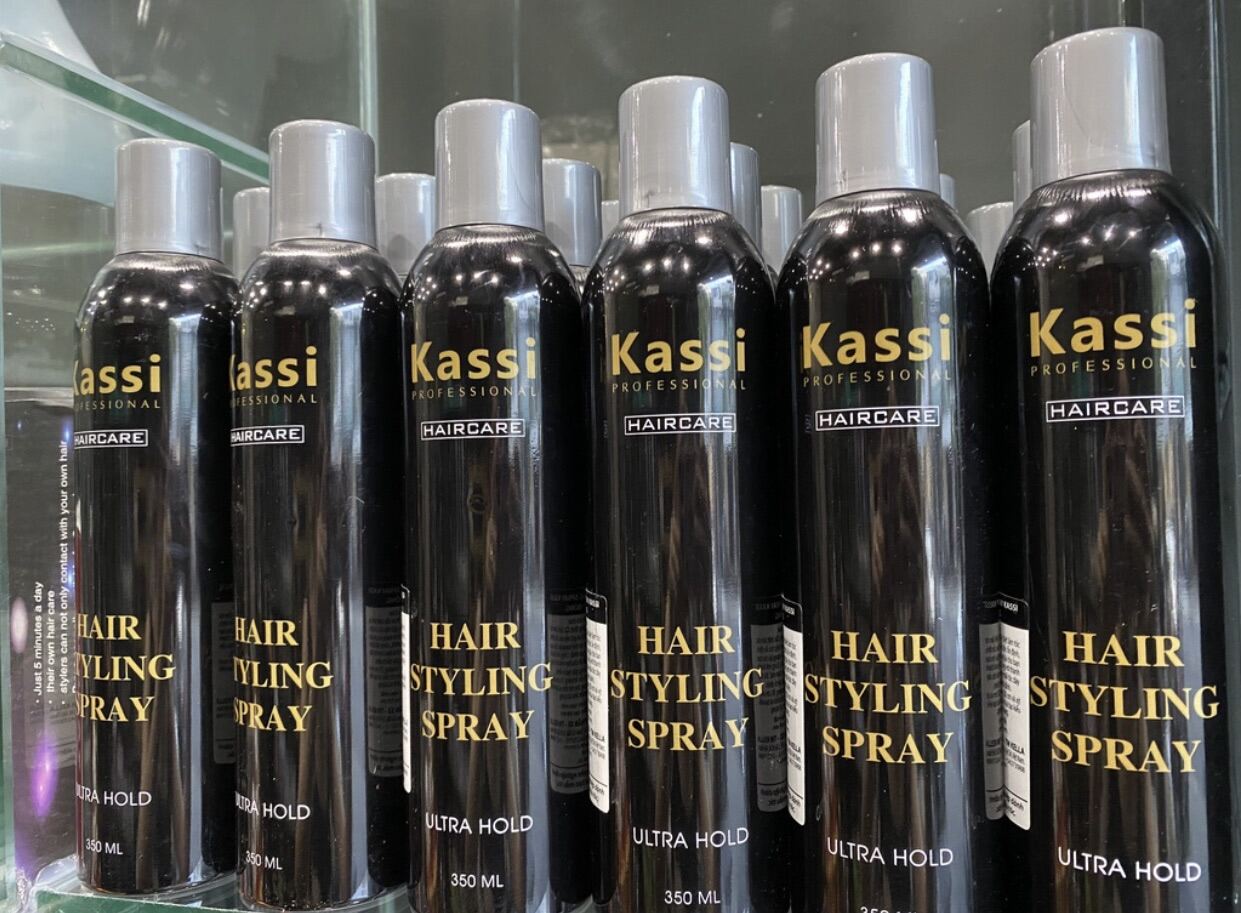 Keo xịt bóng kassi 350ml - tạo kiểu giữ tóc bóng đẹp - không khô cứng