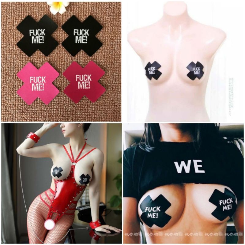 Miếng dán ngực chữ X fuckme tùy chọn loại
