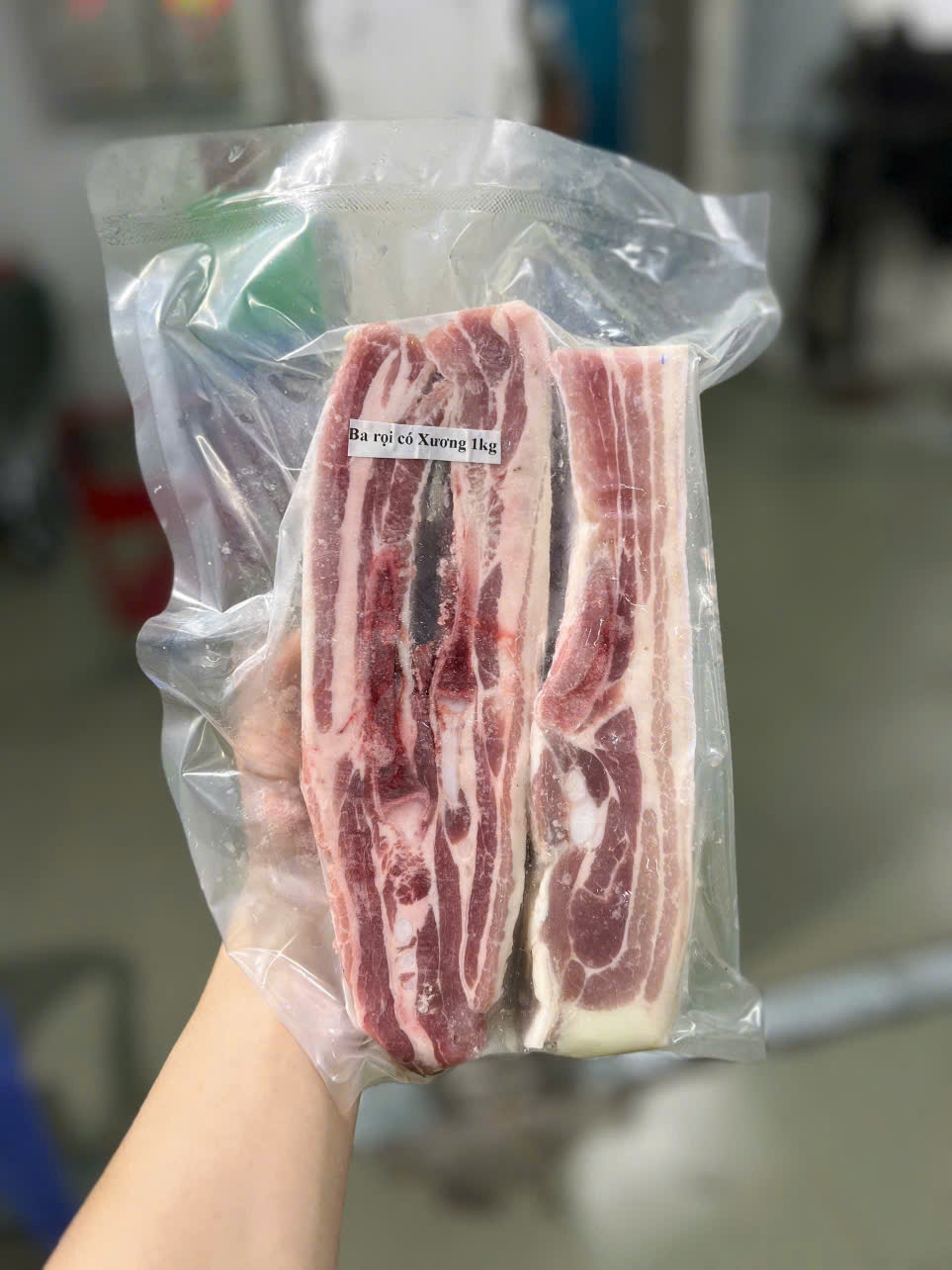 Ba rọi có xương 1kg hàng chất lượng (hỏa tốc hcm)