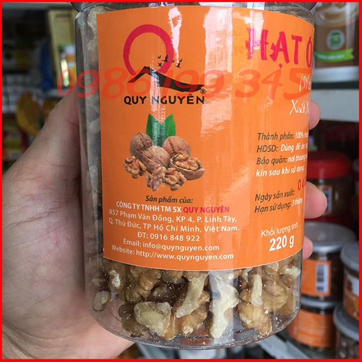 Hạt óc chó sấy khô quy nguyên thầy tuệ hải chùa long hương loại 100g/220g