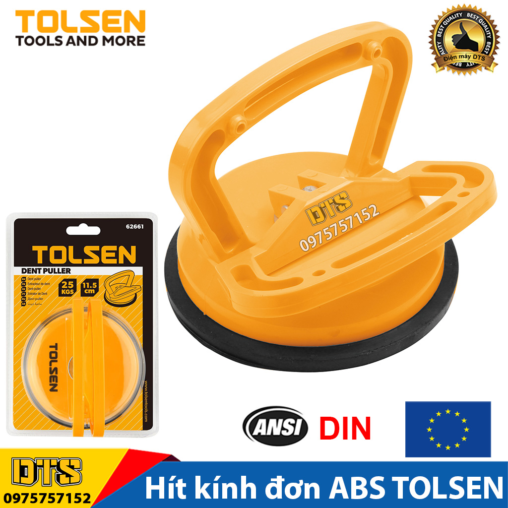 Tay hít kính đơn cầm tay, hút kính 1 chấu cầm tay TOLSEN 115mm, hút gạch thân nhựa ABS siêu bền, cao su nguyên chất lực hút mạnh, thao tác nhanh, giác hút chân không, giác hút kính, tay hít kính, gạch men cầm tay, hút kính đơn