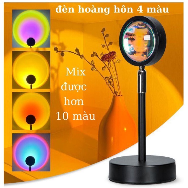 ĐÈN tik tok 4 màu. Đèn chiếu hoàng hôn Rose, cầu vồng sống ảo Tiktok 🌈 Đèn led màu chụp hình 🌈 Đèn led trang trí phòng khách
