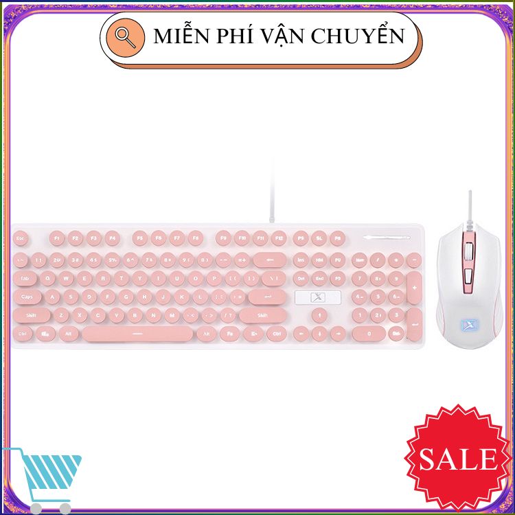 Combo bàn phím và chuột có dây cao cấp n518 - bộ chuột & bàn phím có đèn led
