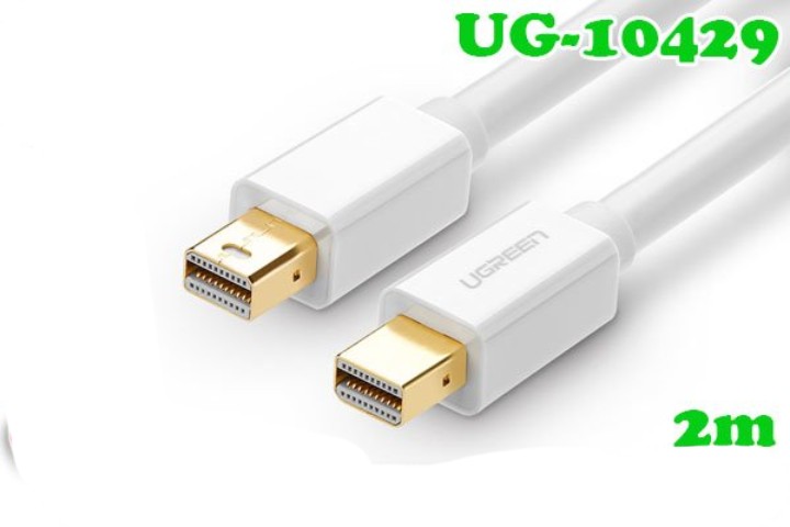 Cáp mini displayport to mini displayport dài 2m hỗ trợ 2k full hd - cáp thunderbolt hàng chính hãng - ugreen 10429