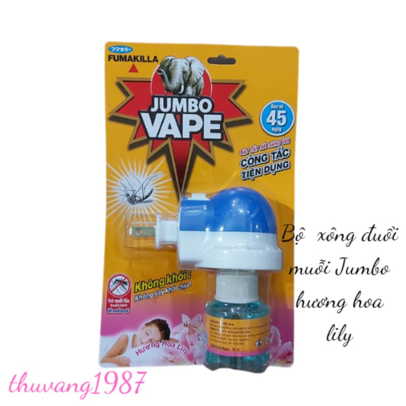 Bộ máy xông đuổi muỗi Jumbo hương hoa Lily