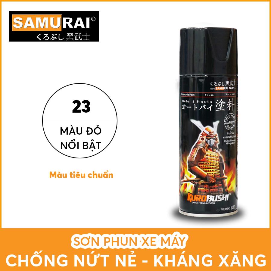 Chai sơn Samurai 23 màu đỏ nổi bật