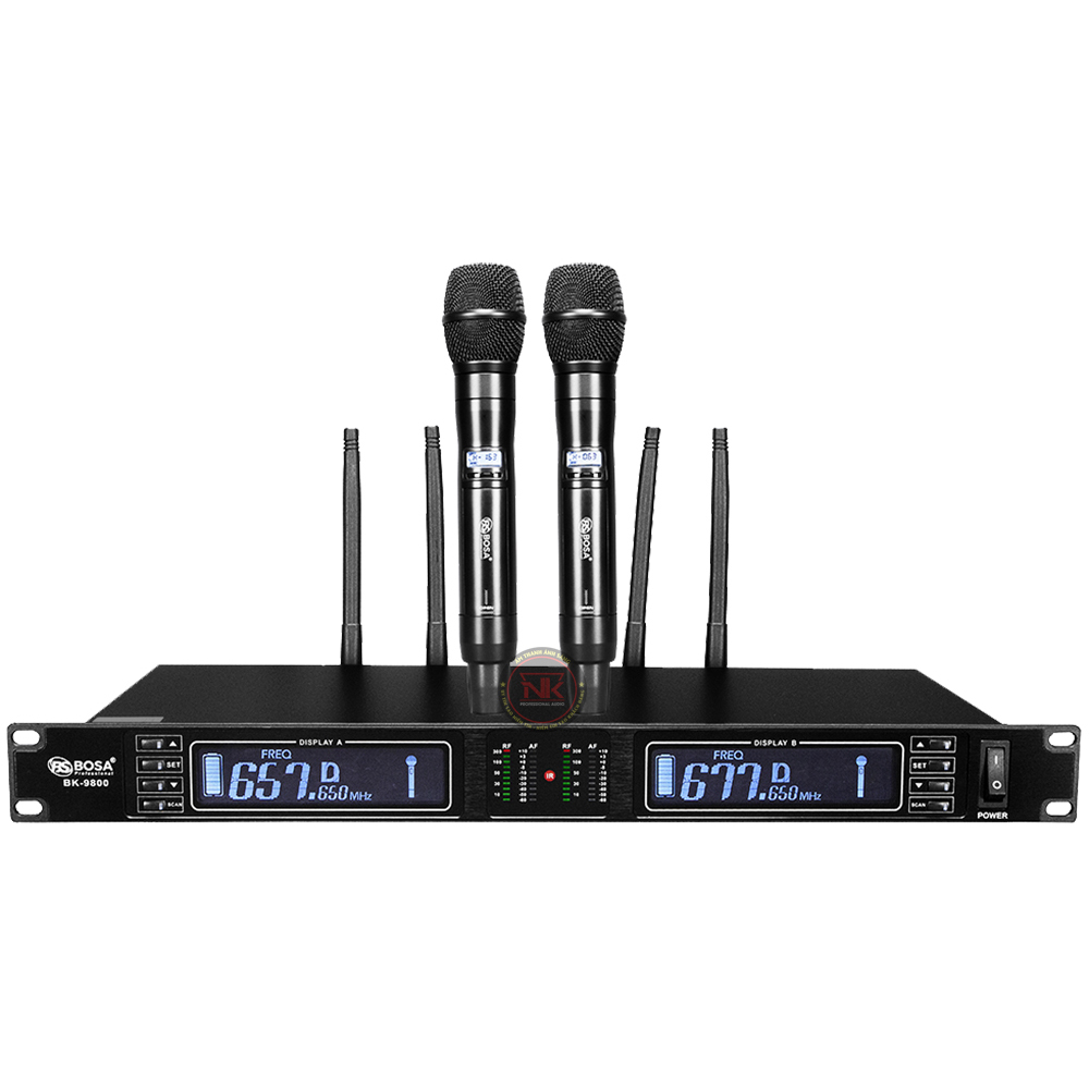 Micro karaoke Bosa BK 9800 bảo hành 24 tháng tặng Pin sạc hộp đựng micro miễn phí vận chuyển
