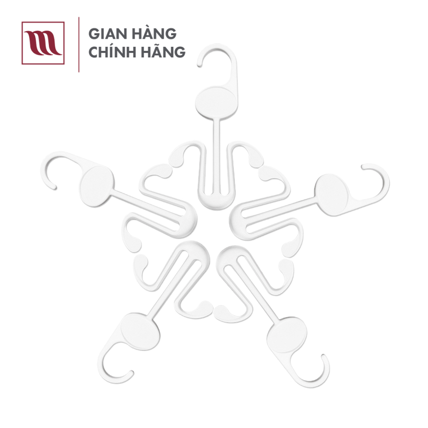 Móc treo giày dép trẻ em cứng cáp, bền đẹp theo tiêu chuẩn xuất khẩu, màu trắng - Bộ 5 cái