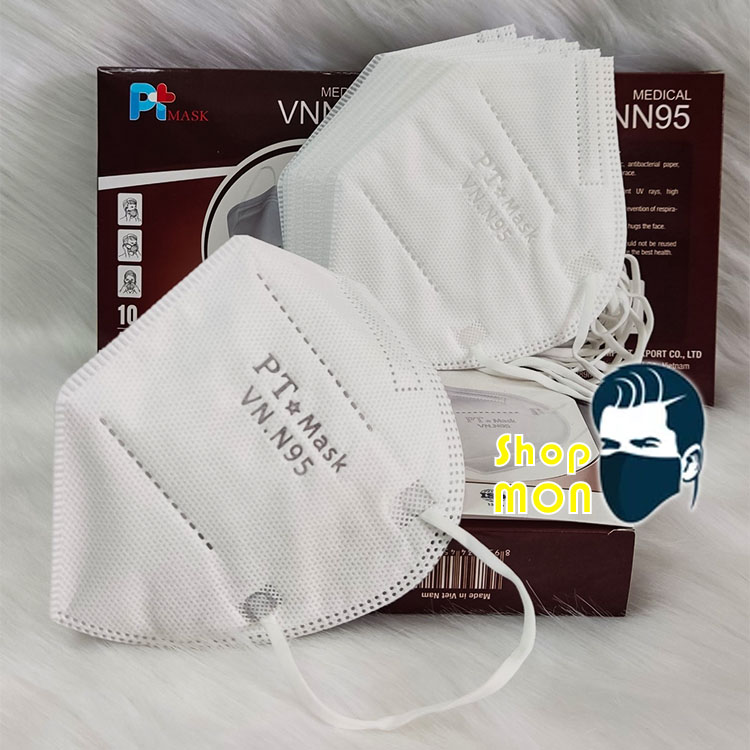 Set 10cái/ 1hộp khẩu trang n95, 5 lớp hàng chính hãng pt