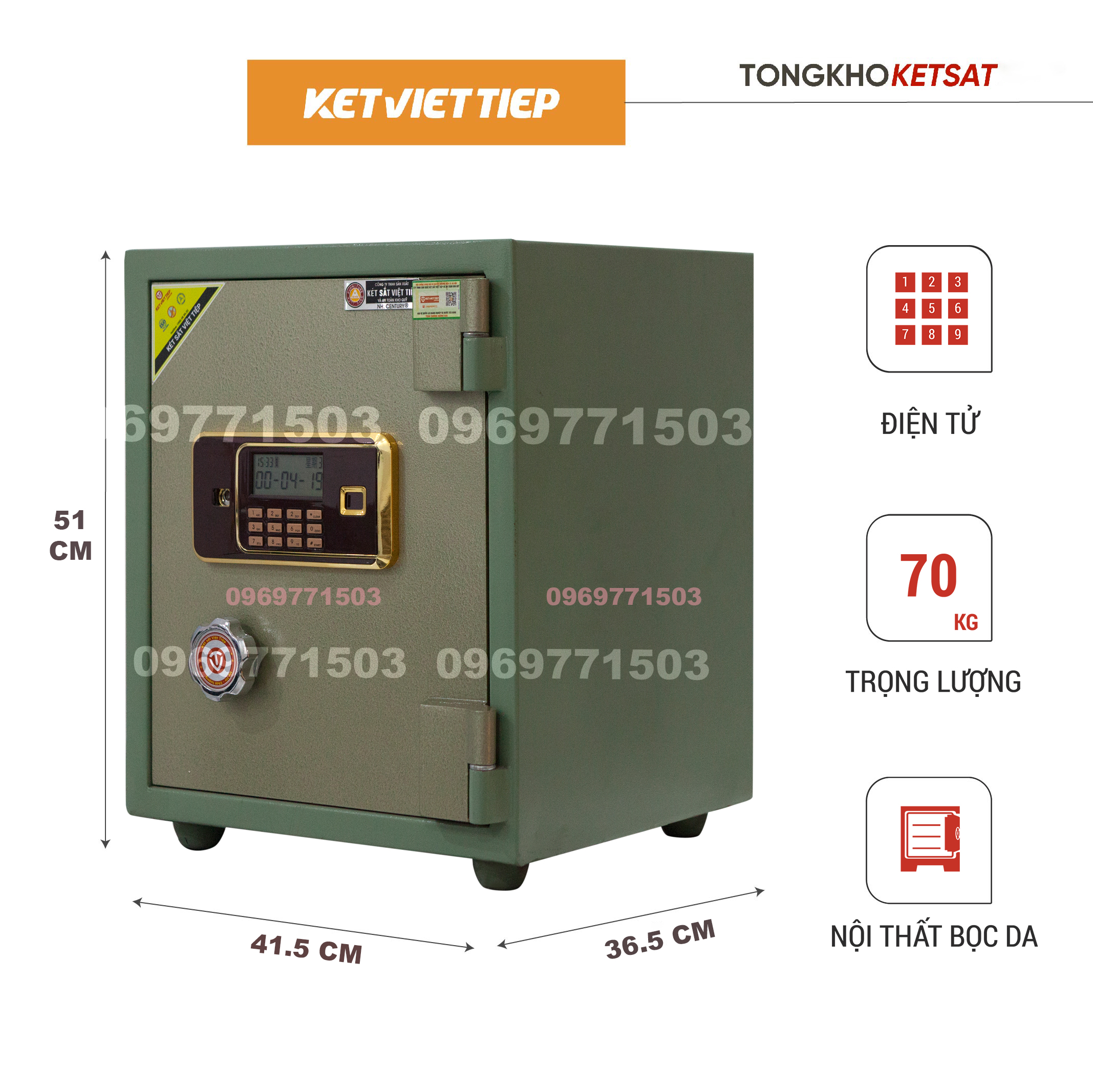 Két Việt Tiệp Siêu Cường Mini KVTSC1656 Điện Tử Siêu Cường Chống Cháy Thích Hợp Cho Gia Đình, Văn Phòng Công ty, khách sạn