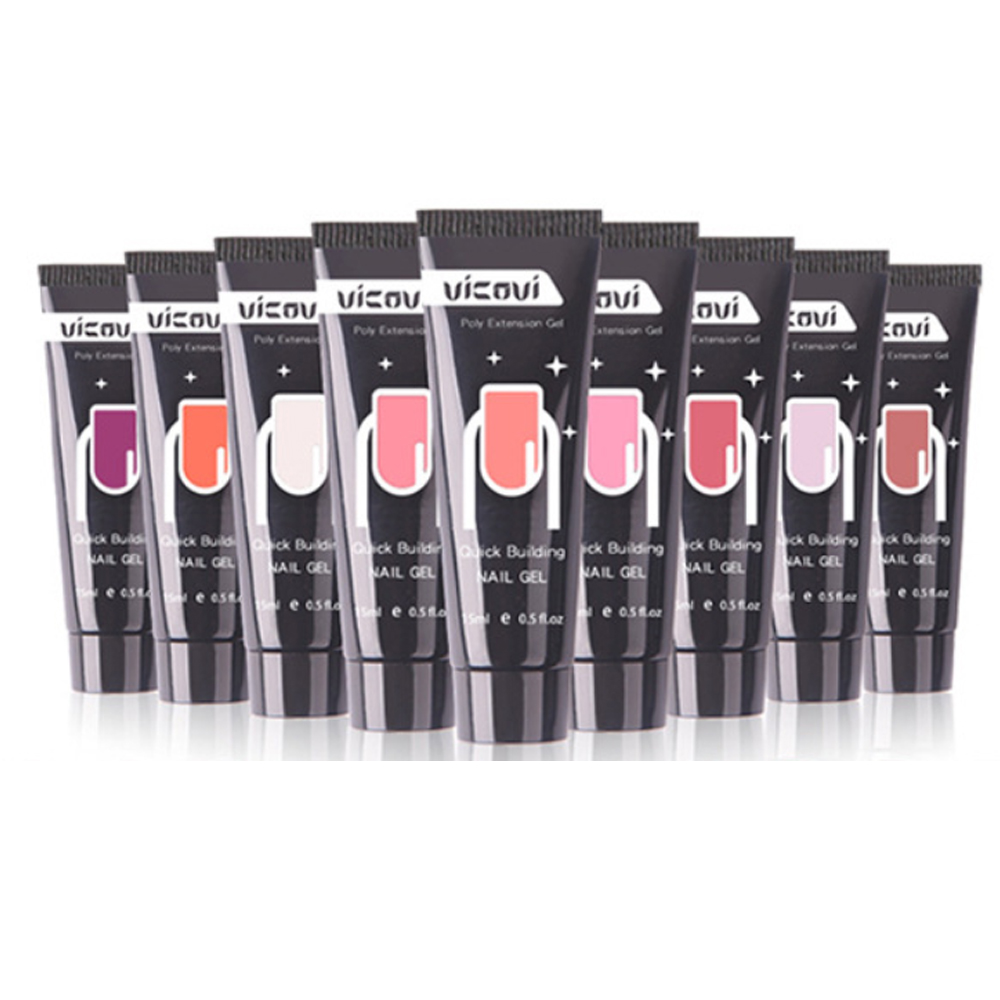 Gel gôm đắp móng up móng nối VICOVI Gel gum - poly gel Gel gôm màu , gel gôm nhũ đắp móng Vicovi 15ml