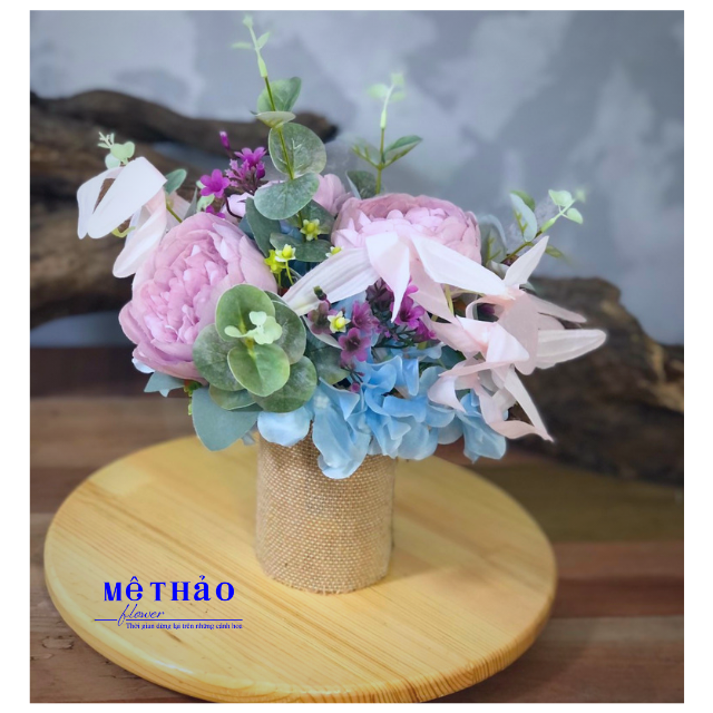 Ảnh shop chụp) Bình Hoa Giả Trang Trí Nhà Cửa, Decor Phòng Khách  Chất Liệu Lụa Cao Cấp Của Mê Thảo Flower