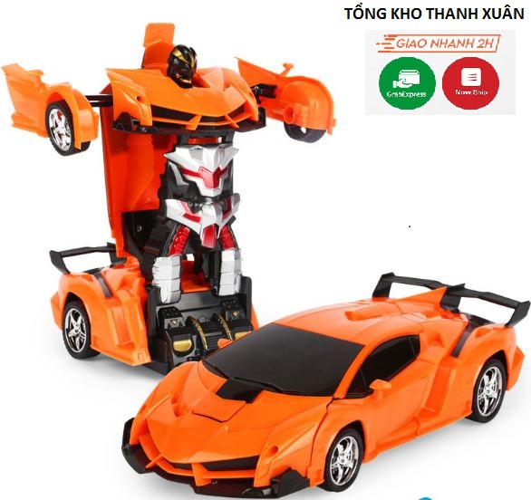 Xe ô tô biến hình thành rô bốt, điều khiển từ xa, hàng loại 1 có kèm sạc pin