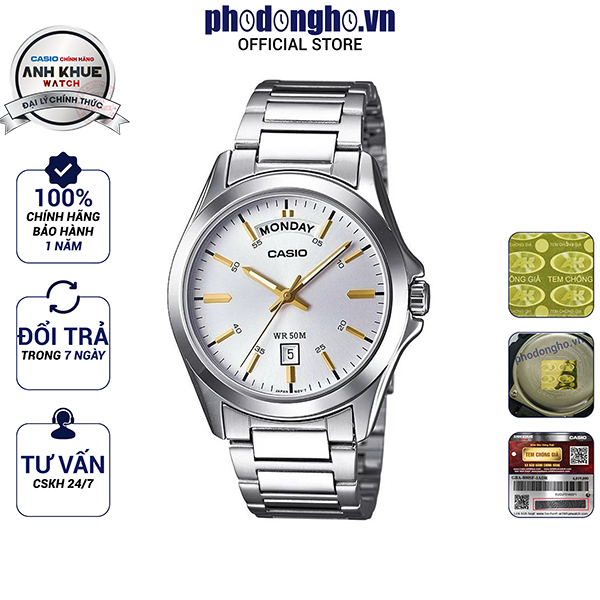 Đồng hồ nam dây kim loại Casio Anh Khuê MTP-1370D-7A2VDF