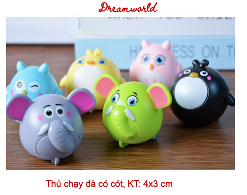 Đồ chơi con vật chạy đà, Thú chạy đà có cót Cho bé - Dreamworld
