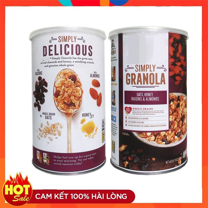 Ngũ cốc ăn kiêng simply granola dinh dưỡng siêu ngon 454g 🚗 freeship 🚗 ngũ cốc granola ăn liền buổi sáng