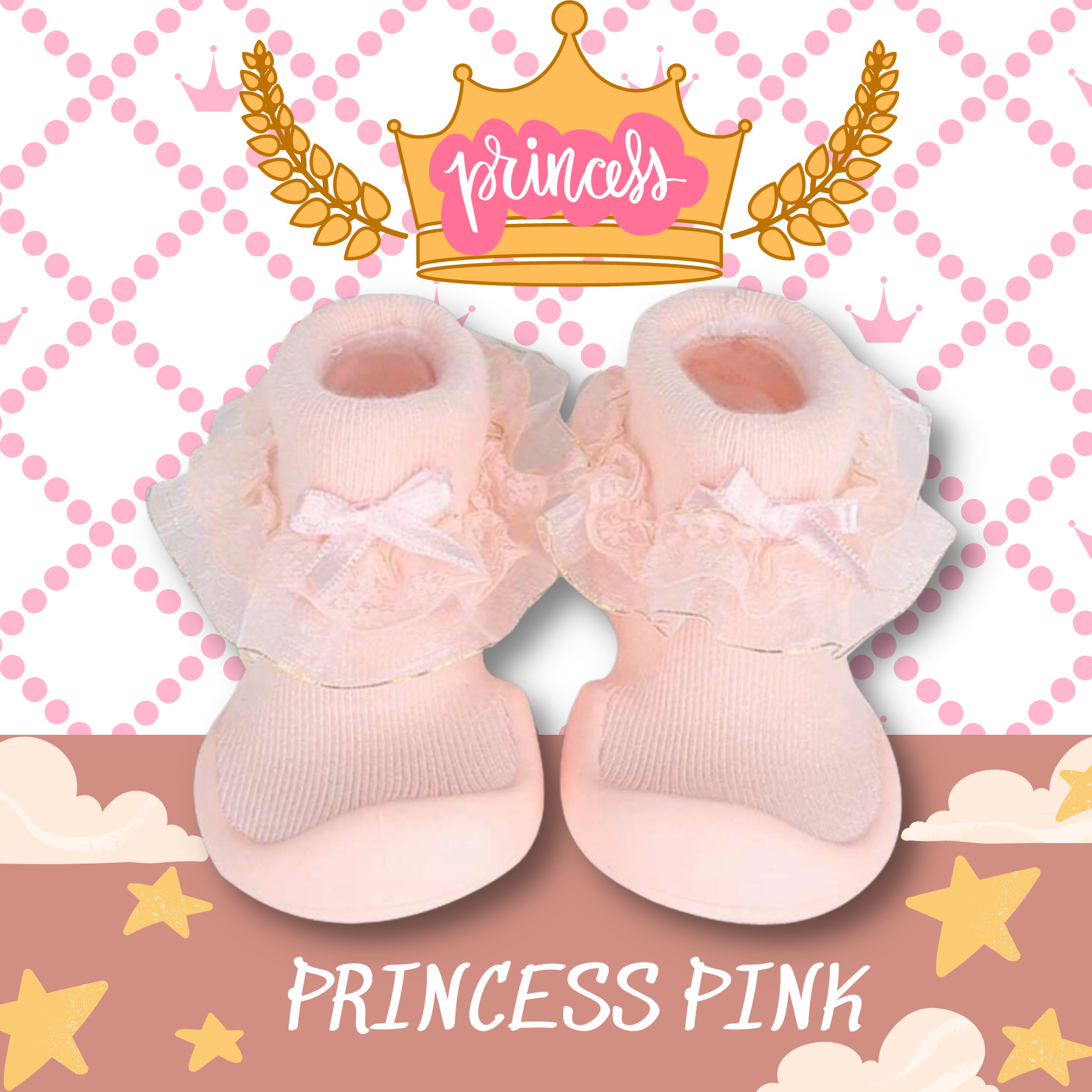 Princess giày tập đi cho bé cưng made in korea