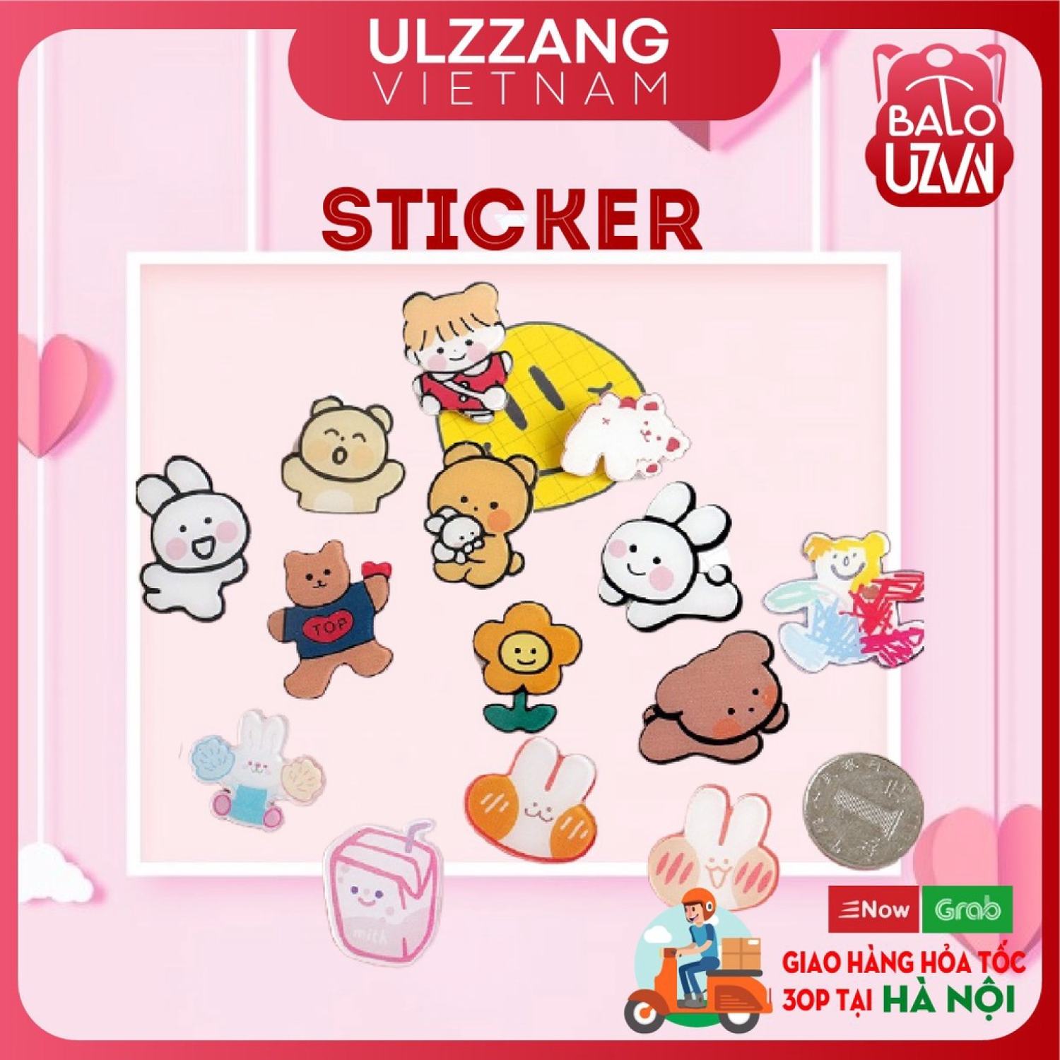 Sticker gắn balo ulzzang sinh viên, huy hiệu cài cặp học sinh, ghim cài phụ kiện ba lô, túi, mũ, nón hoạt hình dễ thương
