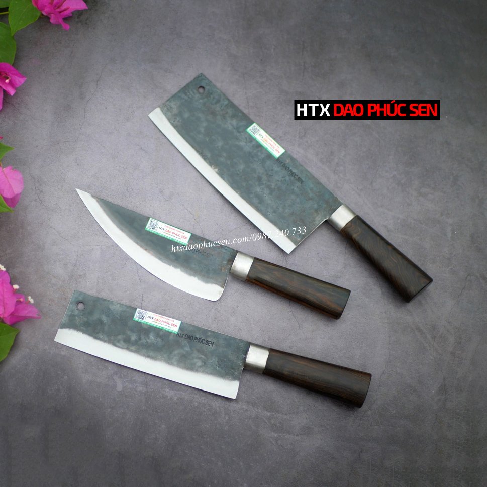 Bộ dao nhíp xe cán cẩm CB108 HTX DAO PHÚC SEN