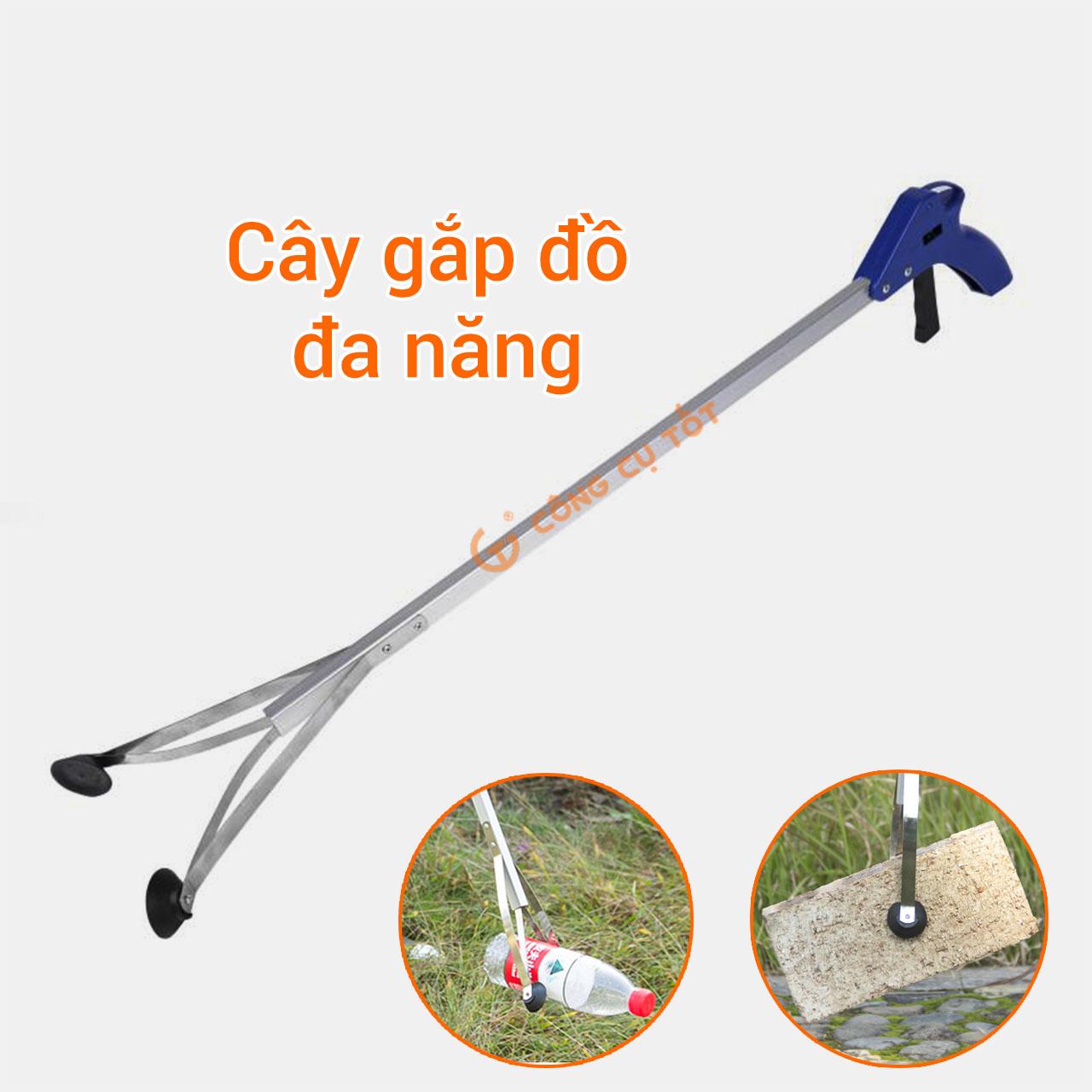 Cây gắp nhặt rác bằng hợp kim nhôm dài 80cm