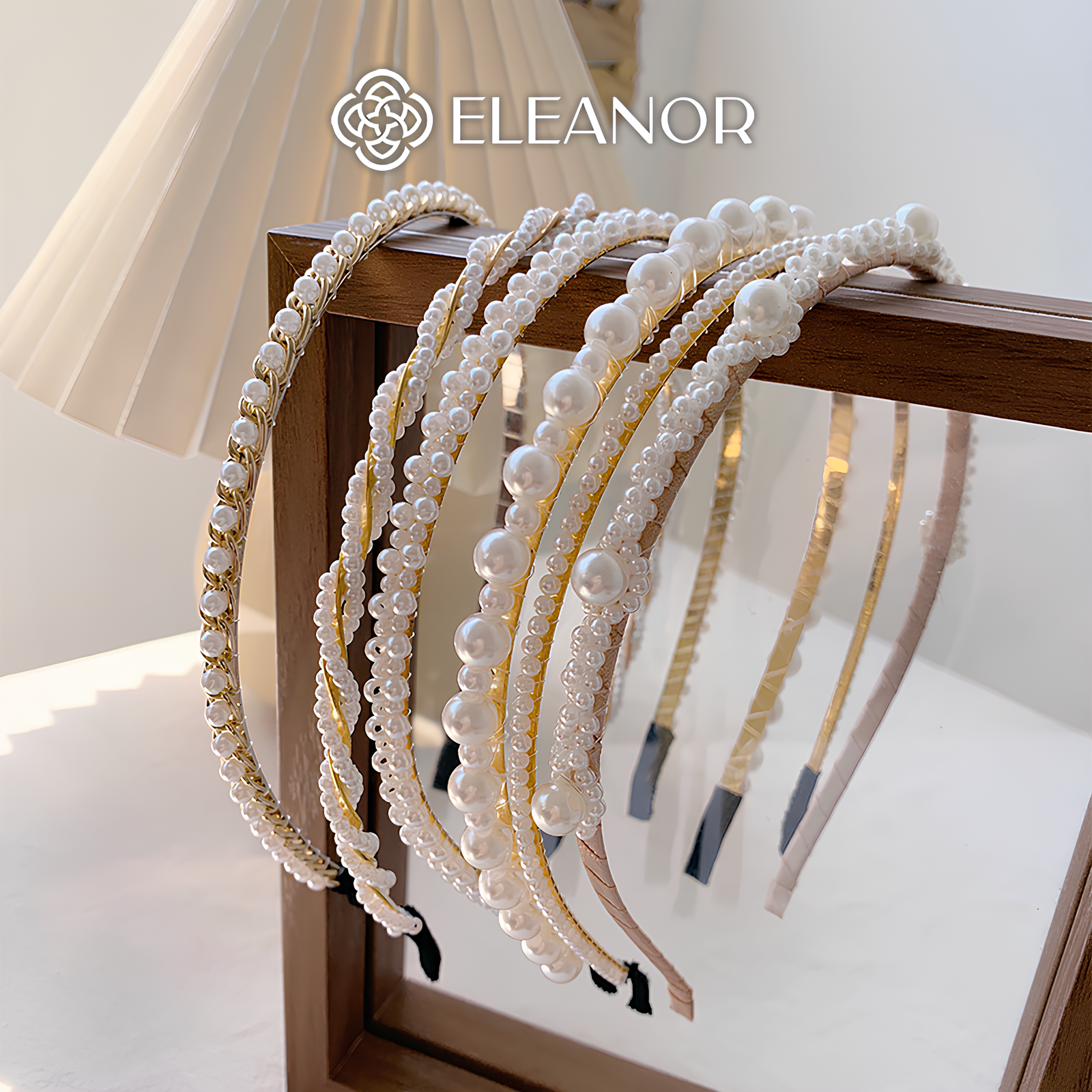 Cài tóc nữ Eleanor Accessories băng đô đính đá ngọc trai nhân tạo phụ kiện tóc 4209