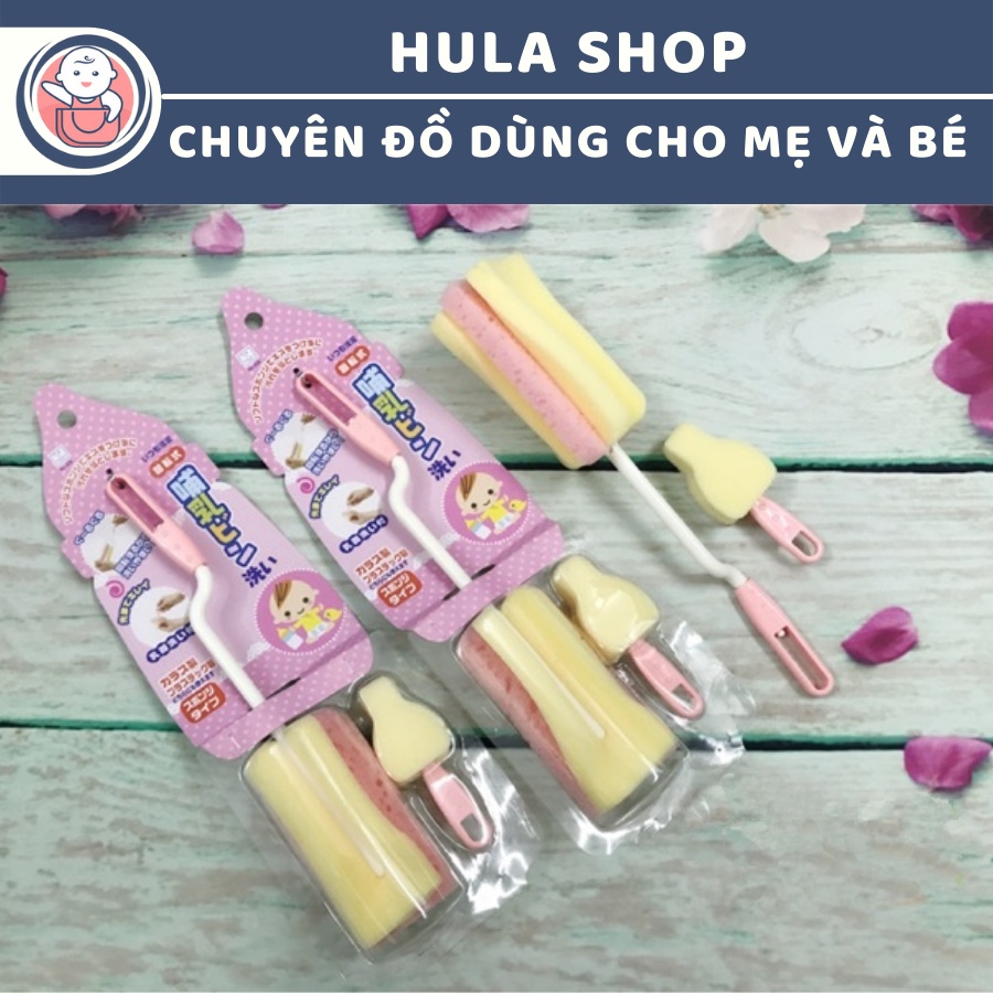 Cọ rửa bình sữa loại mút xốp nội địa Nhật Bản