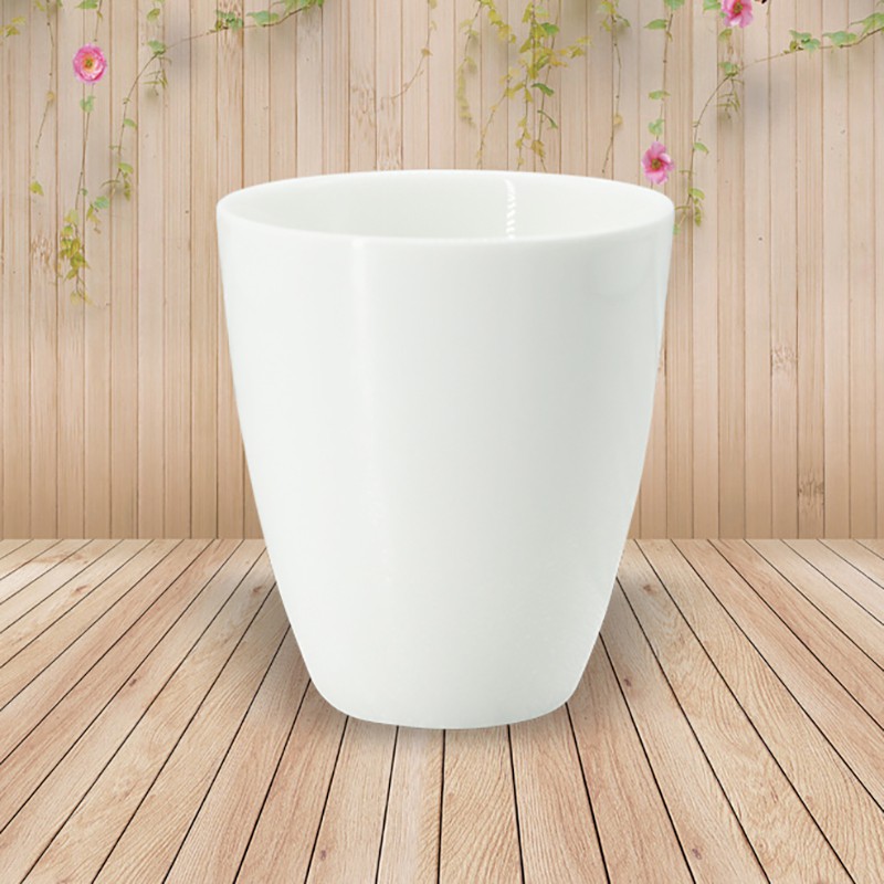 Cốc sứ uống nước màu trắng dung tích 300ml dùng cho gia đình