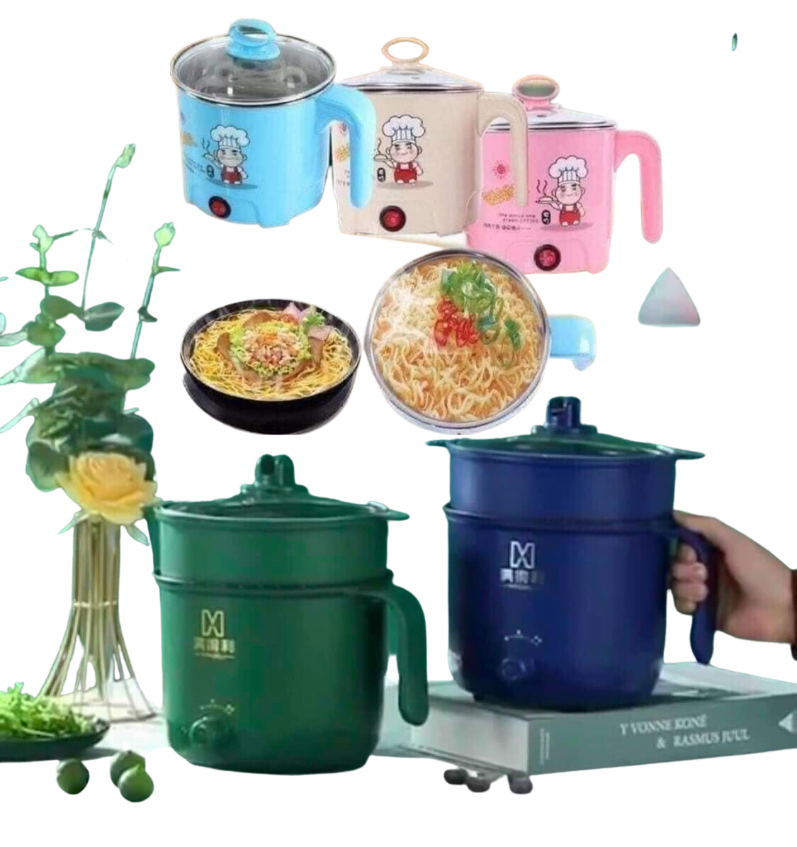 Ca inox nấu mì siêu tốc ?kemnadi,chống dính,tặng kèm vỉ hấp