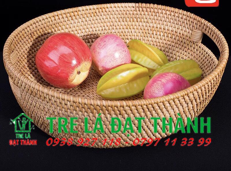 Chậu mây ovan lớn, được dùng để dựng trái cây, rau củ quả cực đẹp