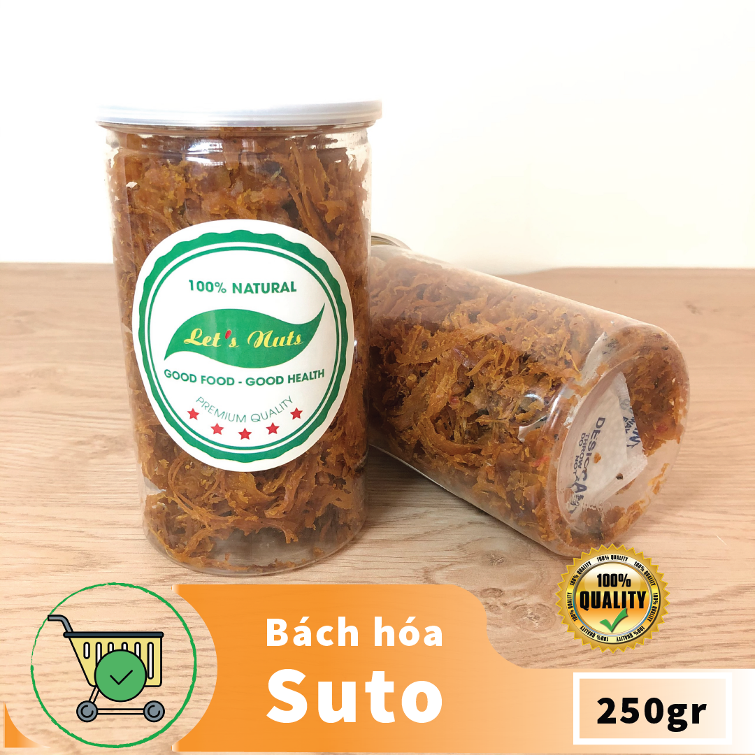 [HCM]Mực xé tẩm vị ăn liền loại ngon lon 250g chuẩn ăn vặt mồi nhậu HuTo Store