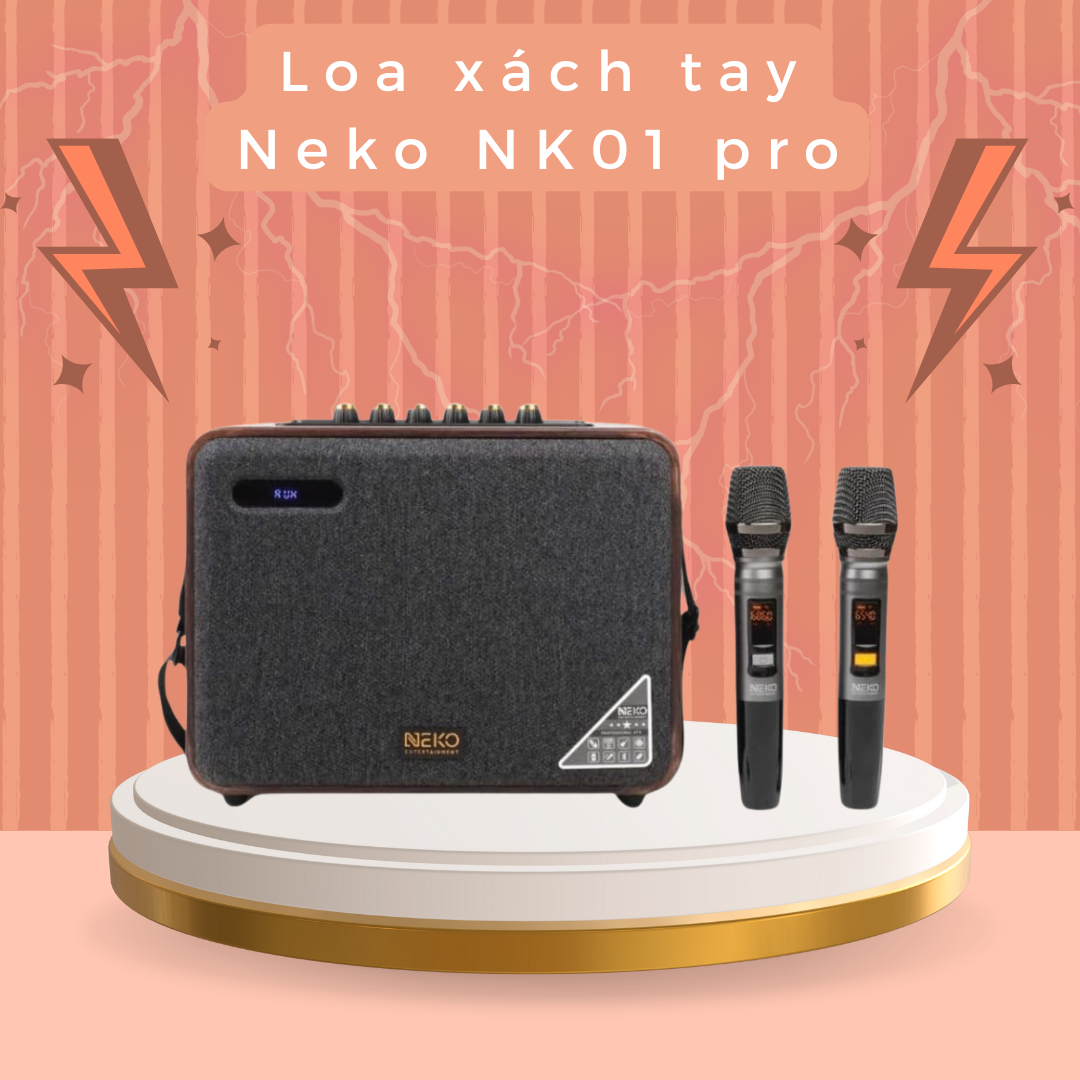 Loa xách tay hát karaoke neko nk01 pro - tặng kèm pin sạc