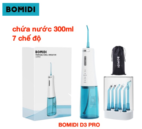 Máy tăm nước cầm tay Xiaomi Youpin BOMIDI D3 PRO - vệ sinh răng miệng , 7 chế độ Chính Hãng Shop đặc biệt