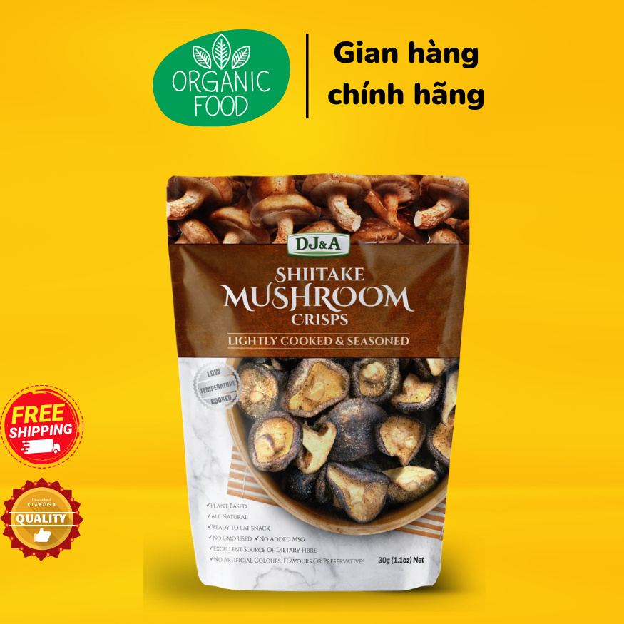 Nấm hương sấy giòn dj&a tốt cho sức khoẻ 30g - nhập khẩu úc - snack nấm hương giòn rụm
