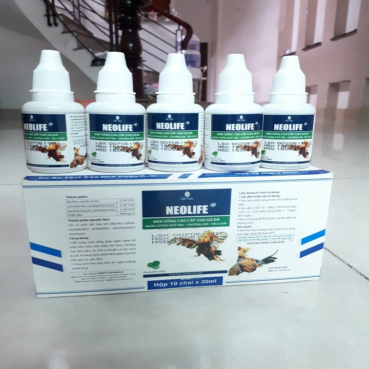 5 LỌ NEOLIFE men sống chịu kháng sinh dành cho gà đá
