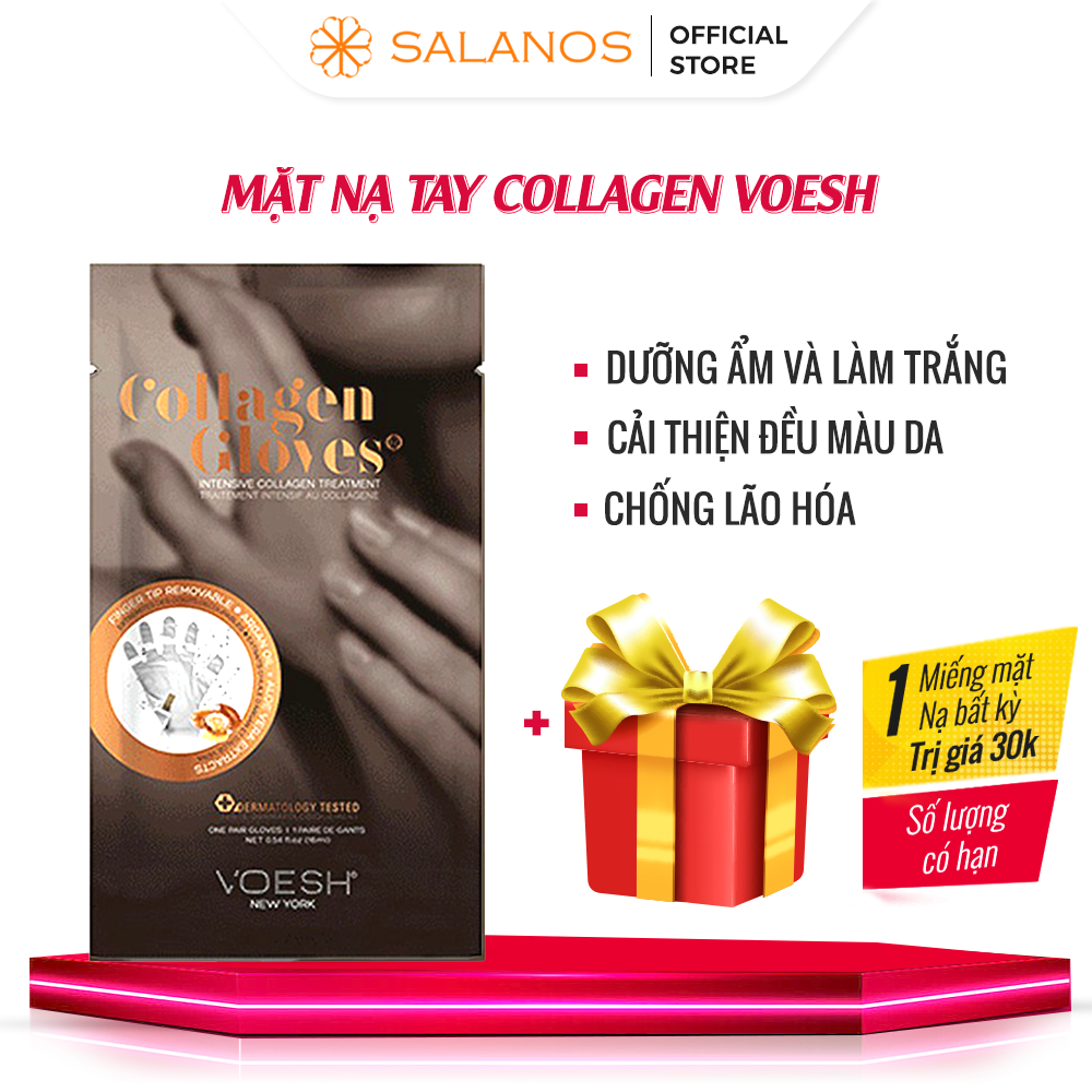 Mặt nạ tay VOESH dưỡng trắng chống lão hóa dưỡng ẩm giảm nhăn da tinh chất collagen MNTSLN02
