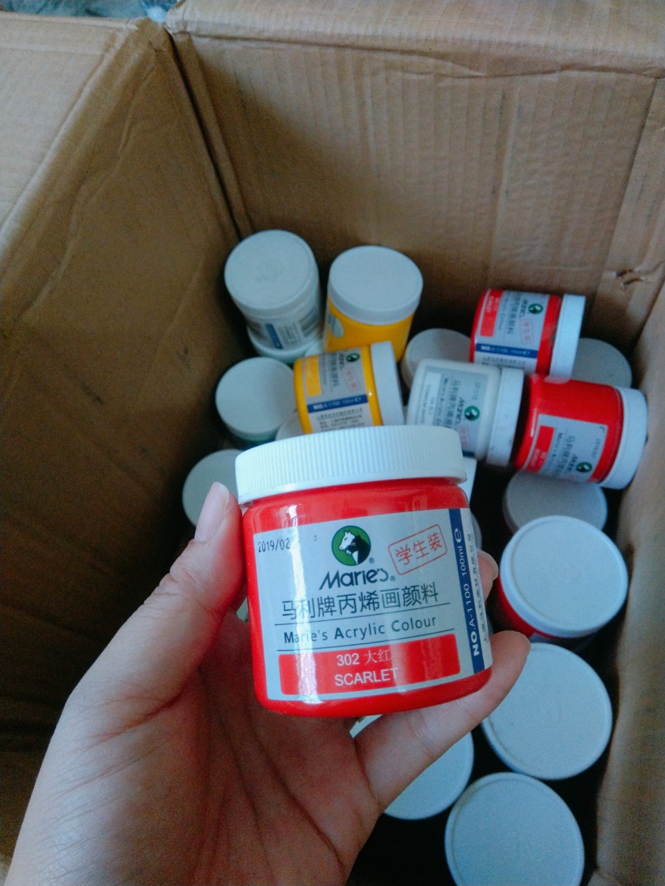 [HCM]Màu acrylic 100ml viết vẽ Dừa thư pháp Dưa hấu trang trí Tết Xưởng Sáo Hoàng Lâm